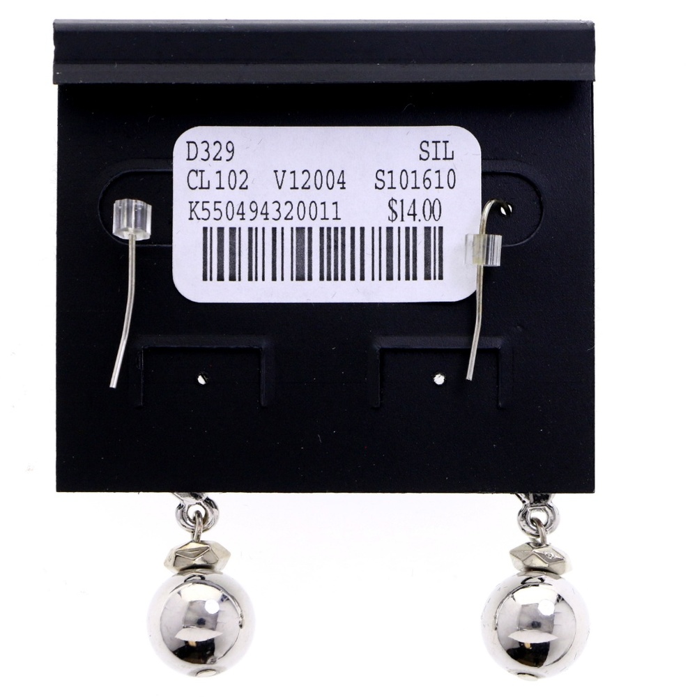 Designer Dangle Earrings Silver NWT - Picture 2 of 3